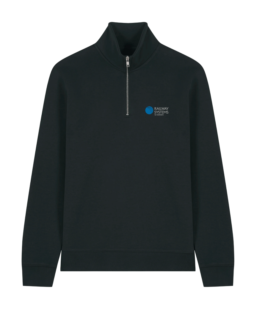 nachhaltiges Sweatshirt mit kurzem Reißverschluss